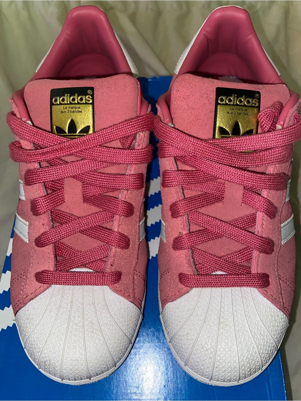 adidas Pink Athletic Sneakers with White Insole Detail
